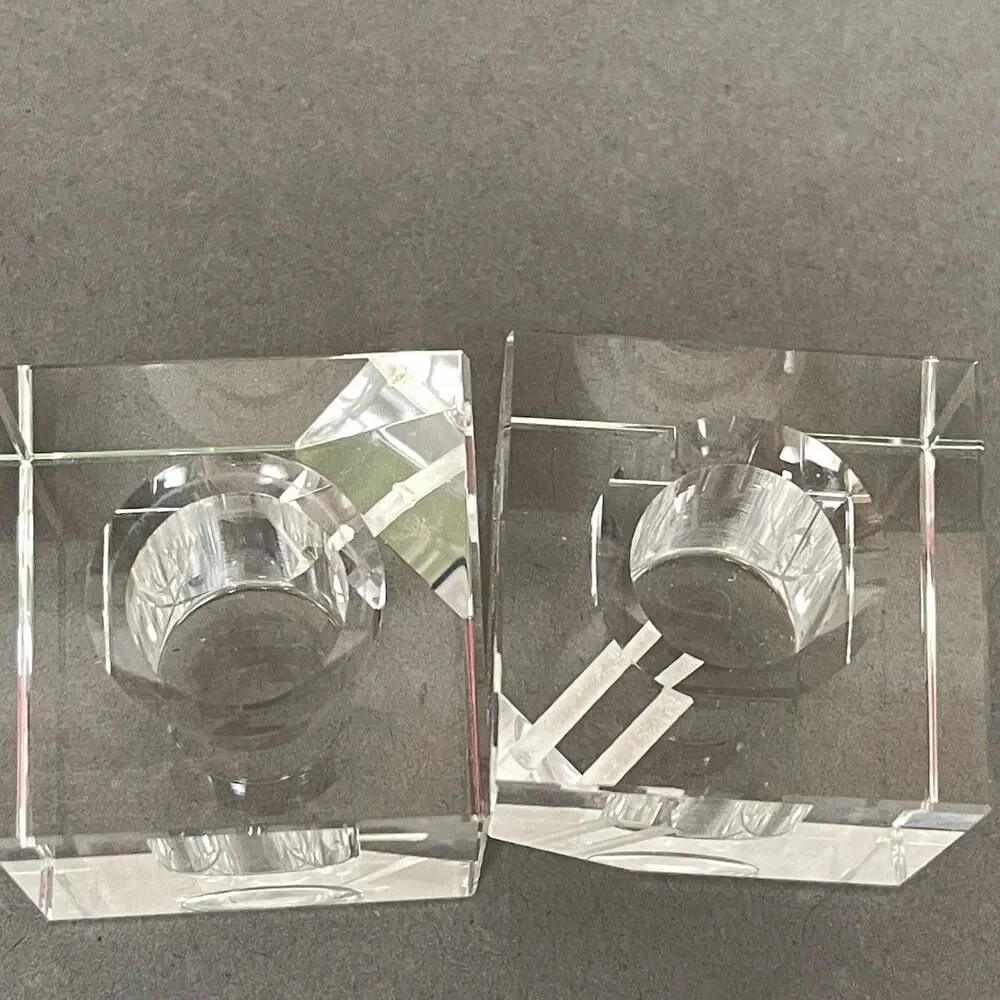 Oleg Cassini Salt and‎ Pepper Shakers Glass without stoppers